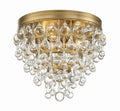 Calypso 10.5'' Crystal Teardrop Vibrant Gold Flush Mount